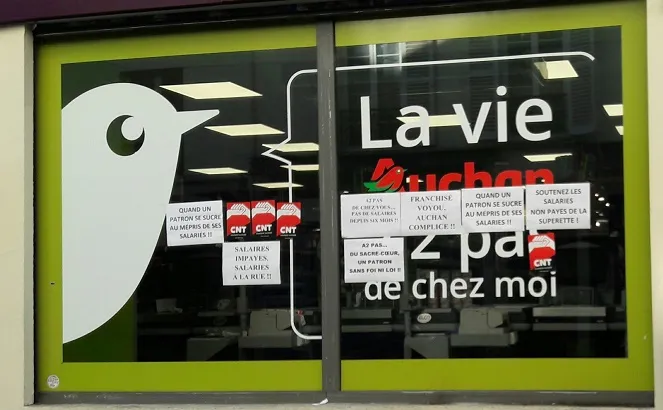 Franchise Auchan "A2 PAS" (Paris 18°) : Mobilisation de salariés en colère contre les impayés
