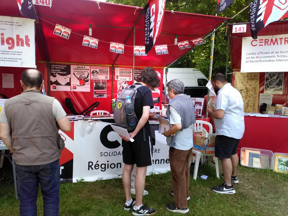 La CNT-SO à la fête de LO à Presles (95)