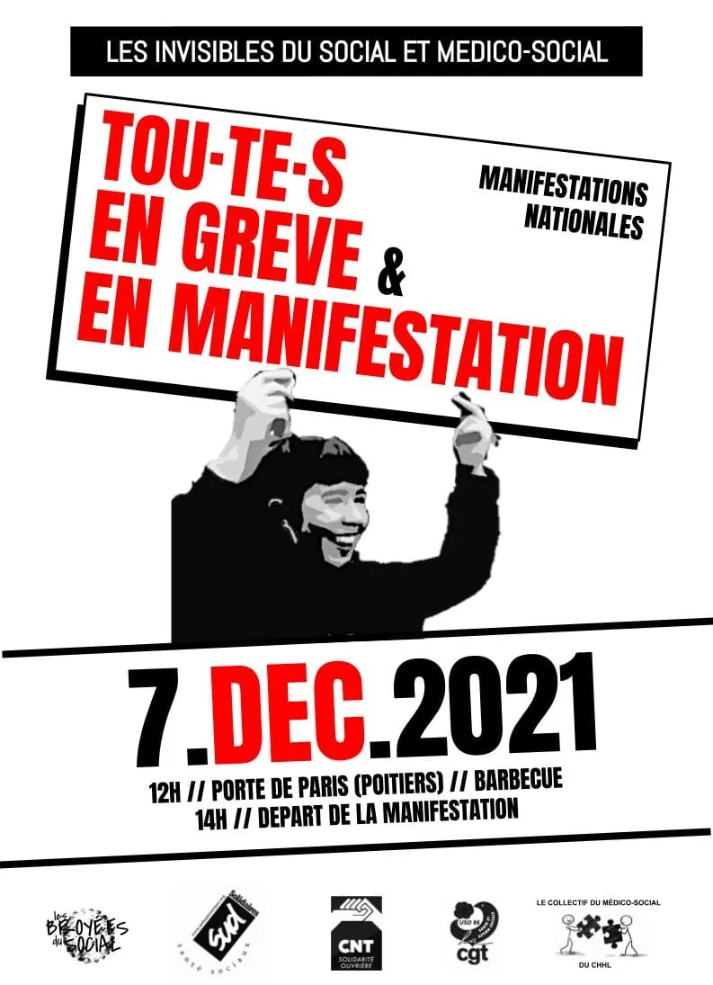 Manifestation du secteur social et médico-social le 7 décembre 2021