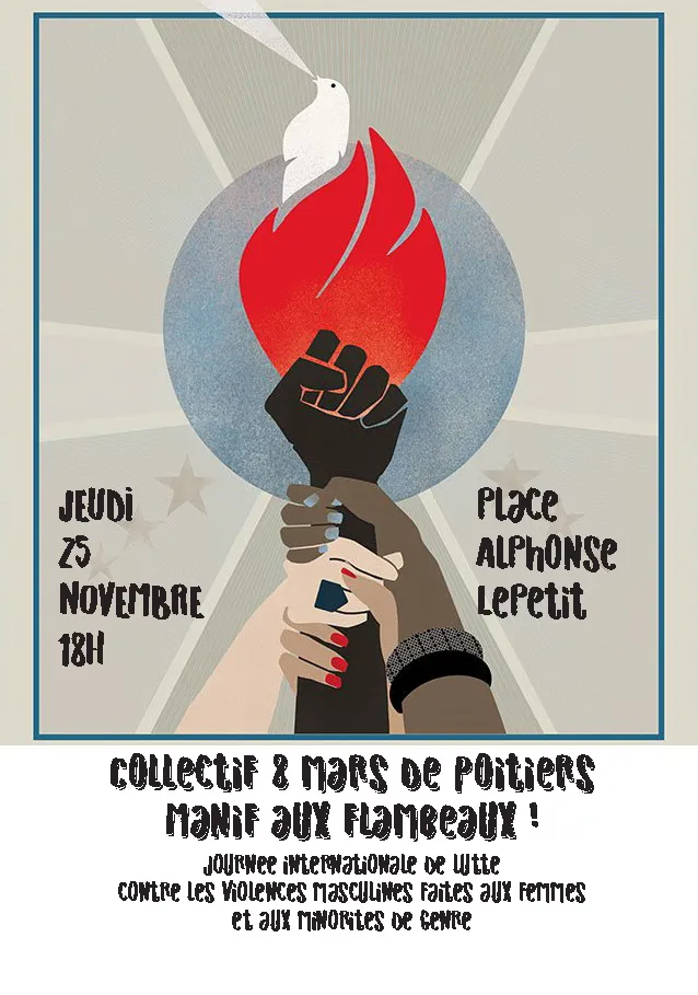 Manif féministe aux flambeaux le 25 novembre 18h