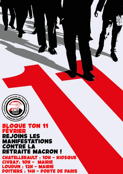 Manifestations du 11 février - les lieux de rassemblement dans la Vienne