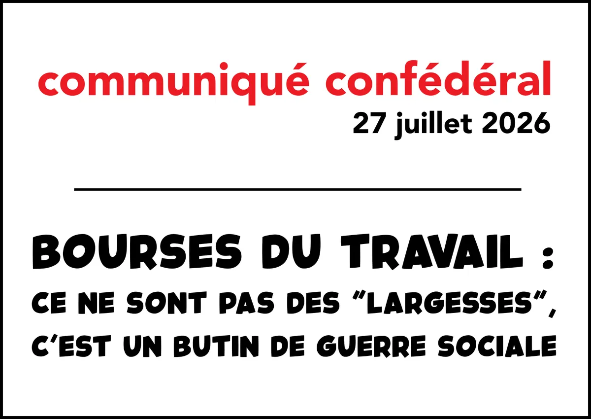 Communiqué de la CNT-SO sur les Bourses du Travail