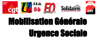 Appel intersyndical 86 à la grève et à la manifestation à Poitiers pour le 19 mars