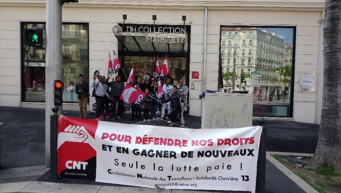 Hôtellerie : la lutte des personnels sous-traités fait une étape combative au « NH Collection » Marseille