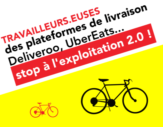 Plateformes de livraison : contre l’exploitation 2.0, on s’organise !