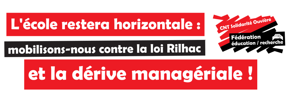 Nous ne voulons pas de managers dans les écoles : retrait de la loi Rilhac !