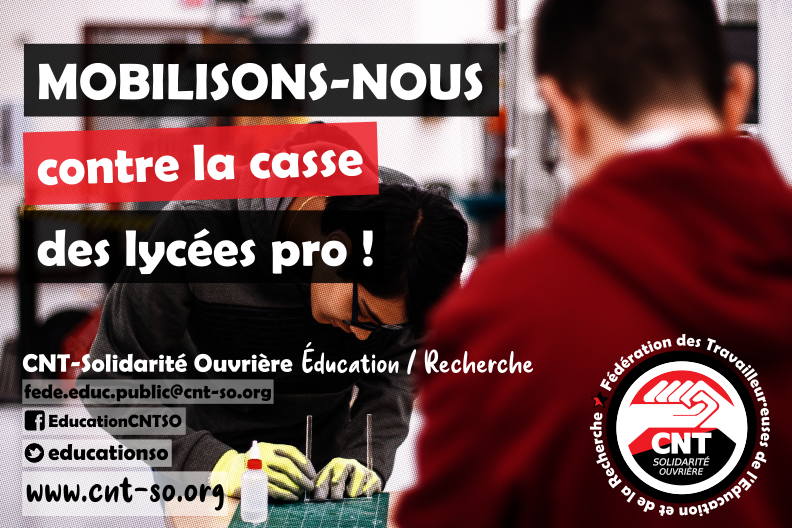 Macron revient à la charge contre la voie pro ! Mobilisons-nous !